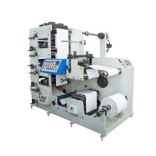 Automatic 520mm roll to roll paper printer 6 color water bottle sticker label flexo printing machine